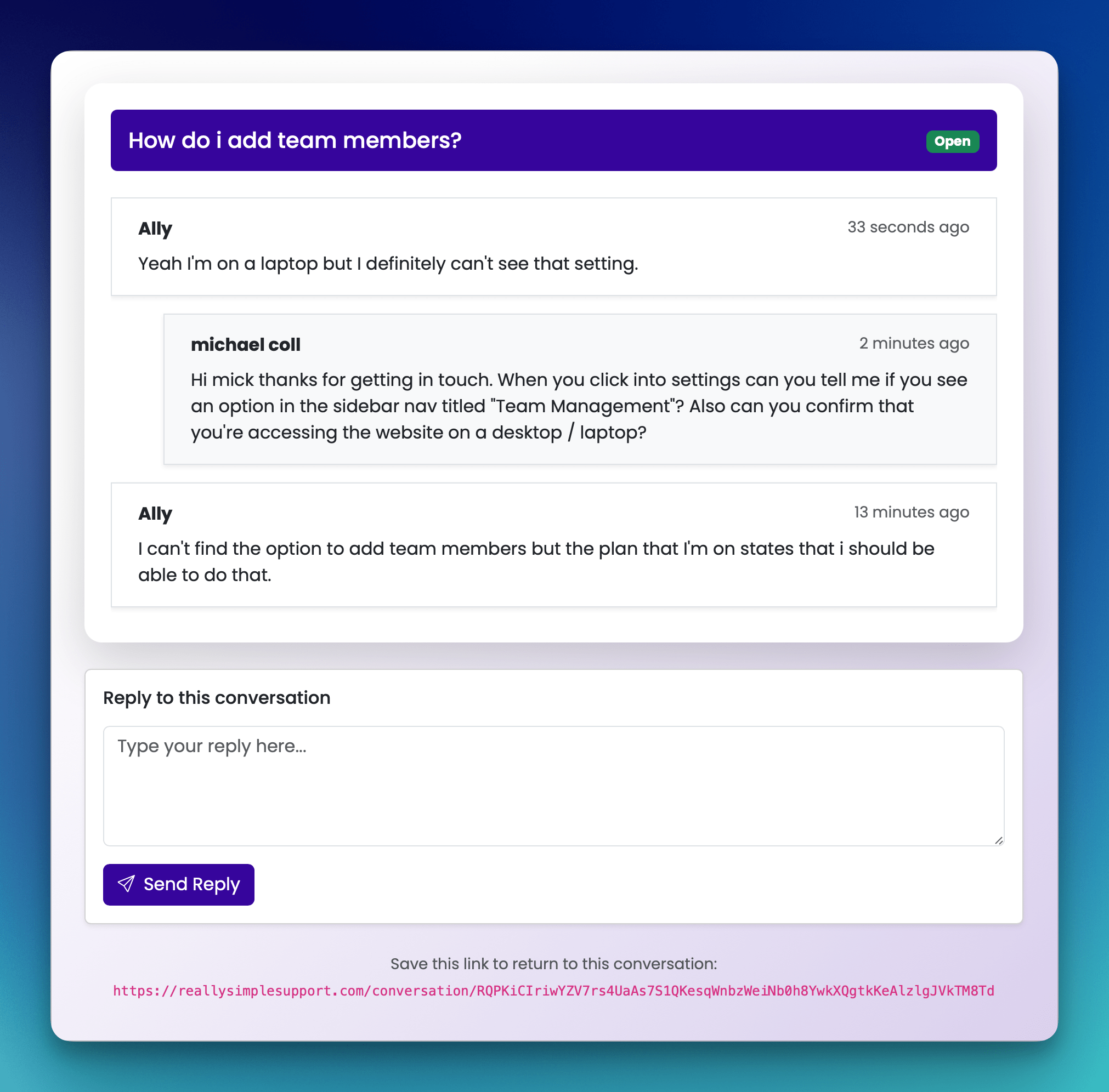 Customer view